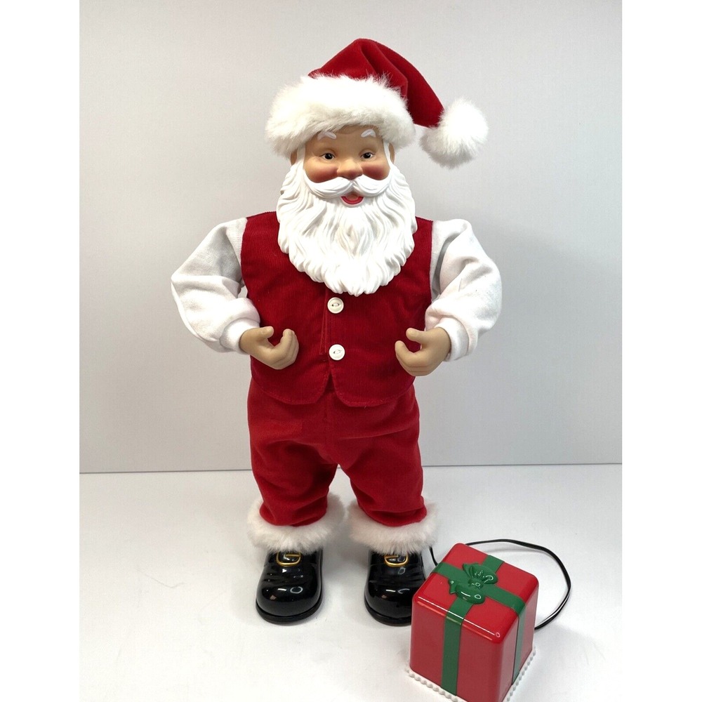 Vintage Radio Shack Dancing Santa Claus Animated Musical W/Box Christmas Doll